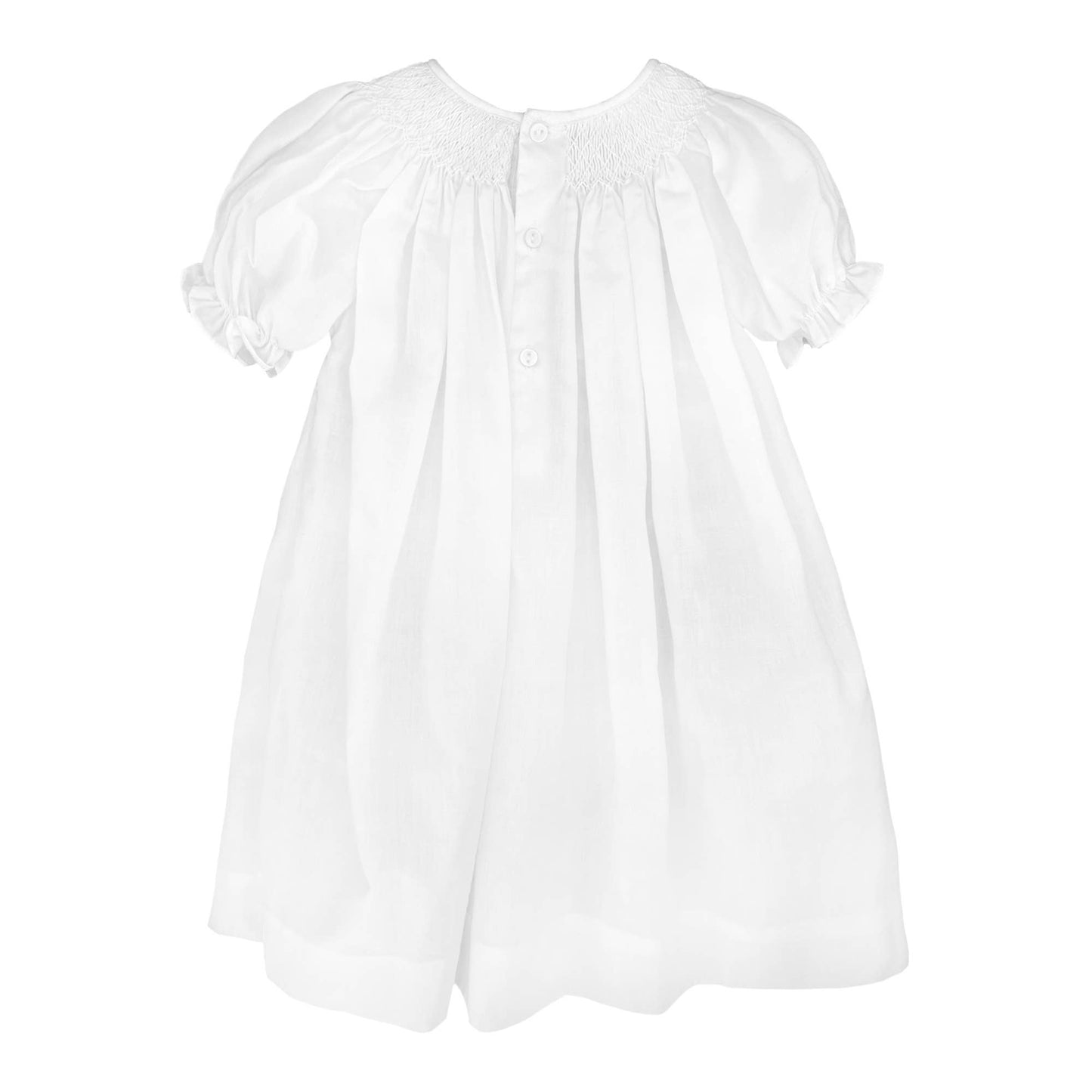 Petit Ami Smocked Day Gown with Raglan Embroidery