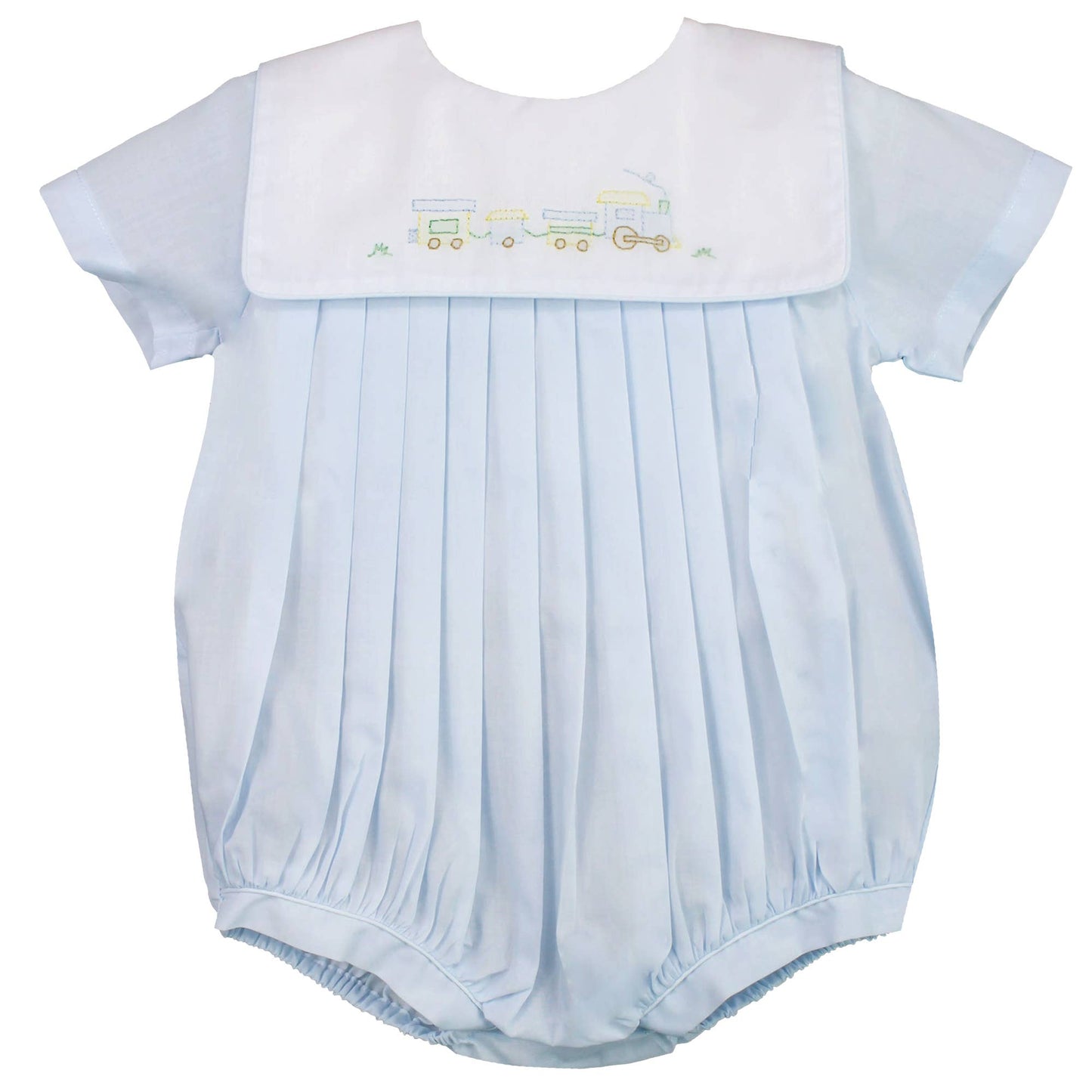 Petit Ami Romper with Train Embroidery - 3m