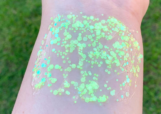 Green Glow in the Dark Organic Hair/Body/Face Glitter