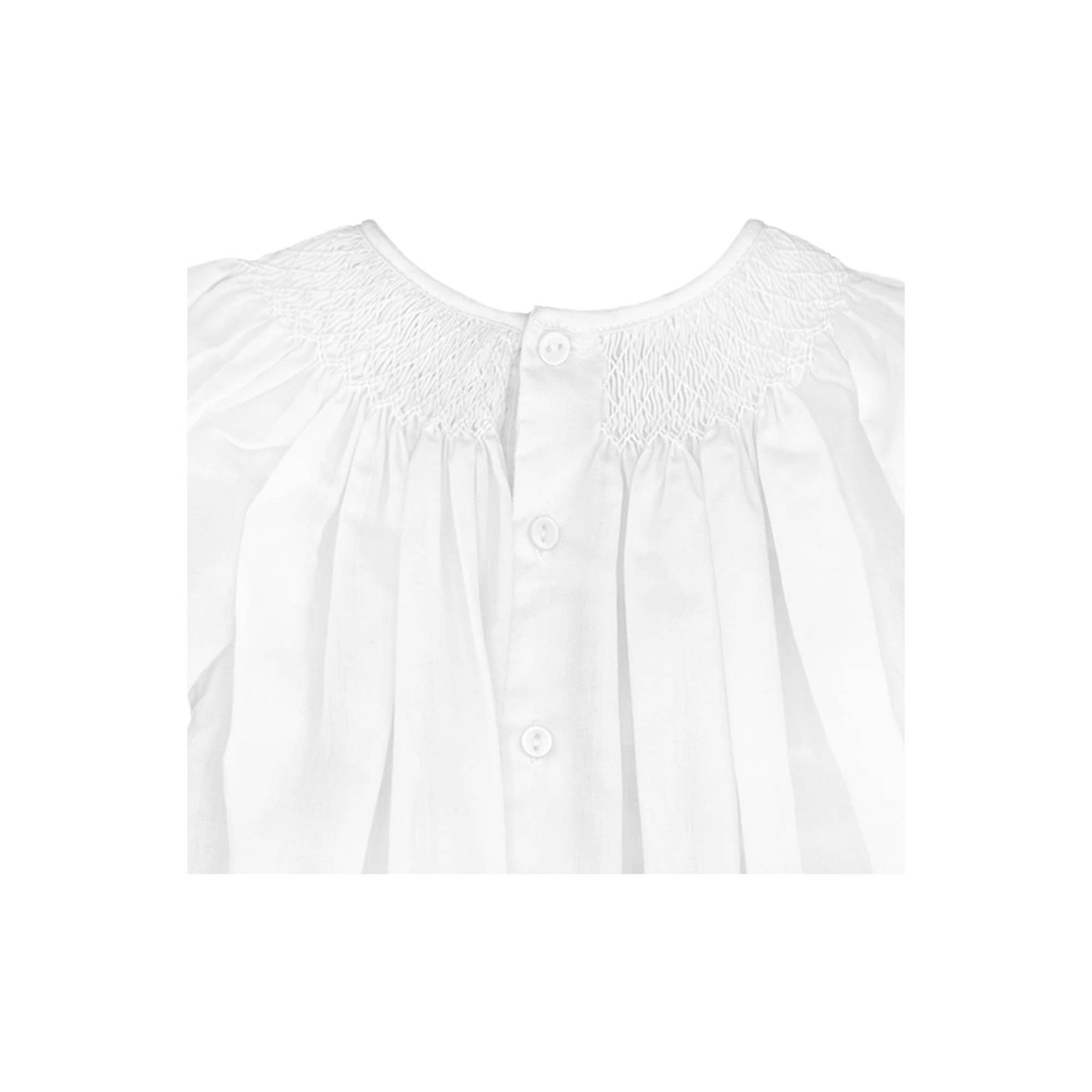 Petit Ami Smocked Day Gown with Raglan Embroidery