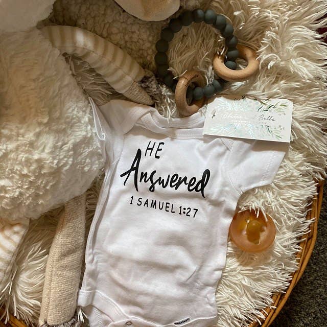 He Answered Pregnancy Announcement Onesie - Newborn