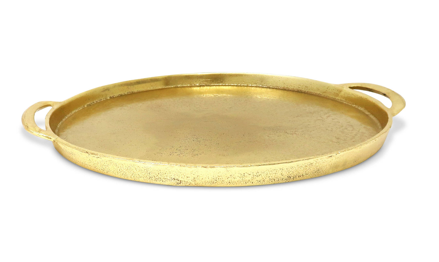 Gold Circular Serving Tray