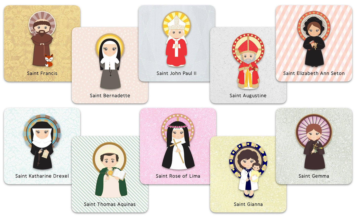 Saint Memory Game Card Set