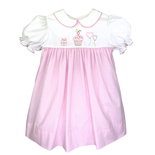 Petit Ami Birthday Embroidered Dress