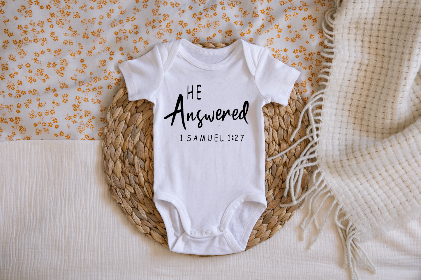 He Answered Pregnancy Announcement Onesie - Newborn