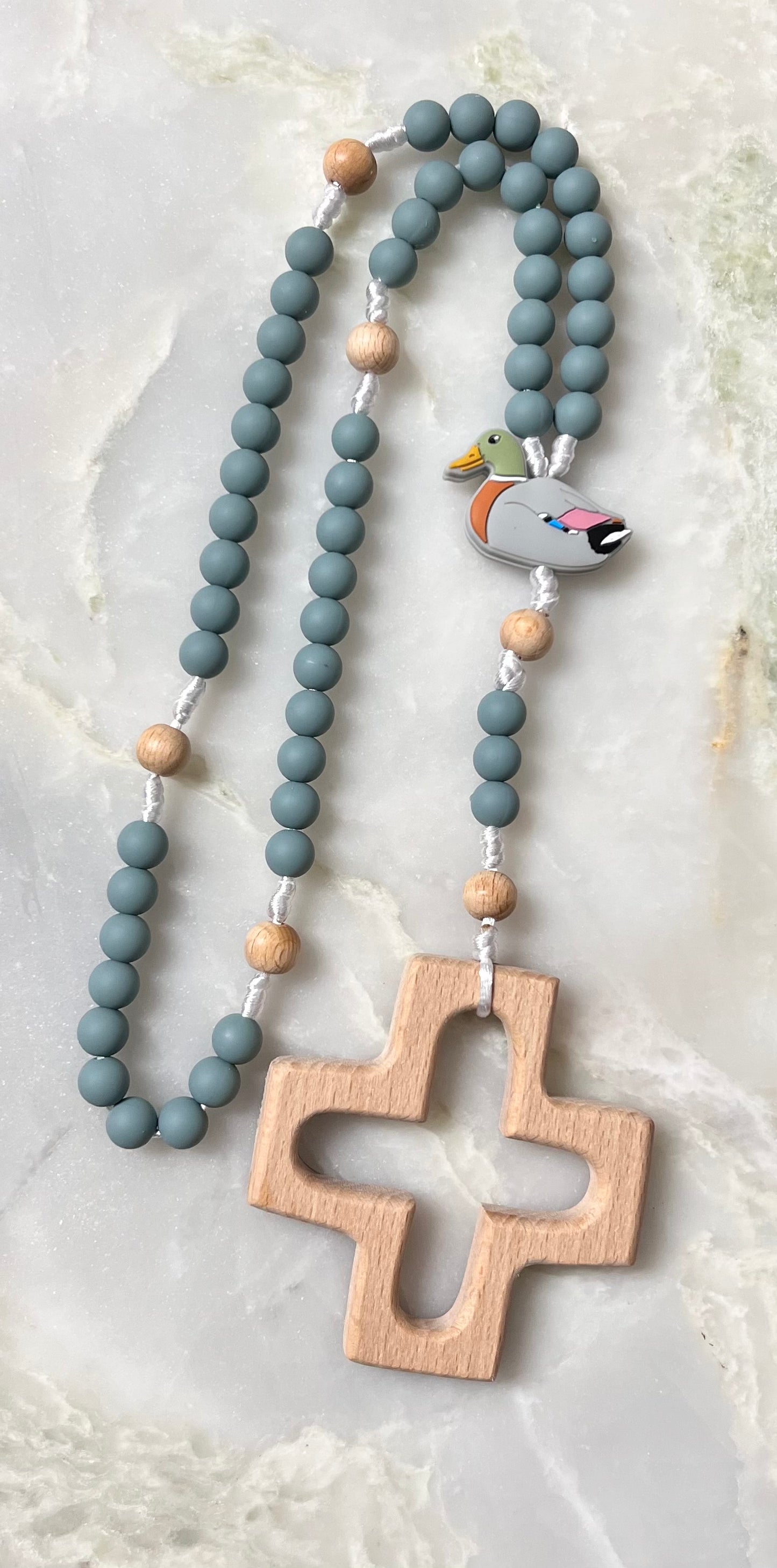 Baby Teething Rosary - Blue