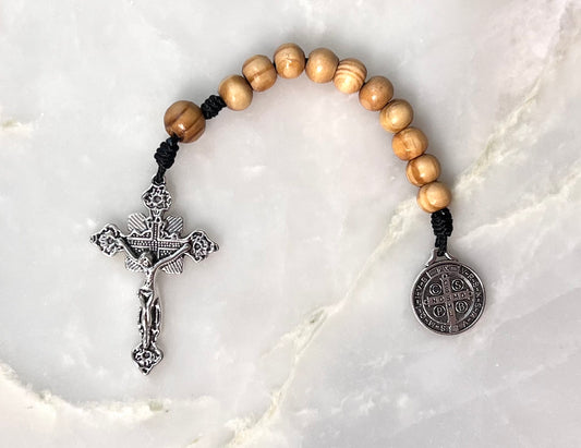 Wooden Rope Pocket Rosary