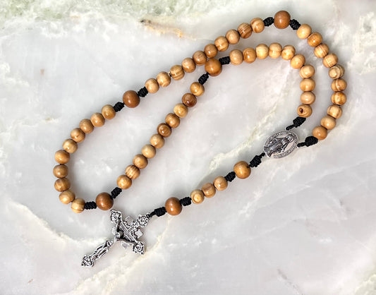 Wooden Rope Rosary